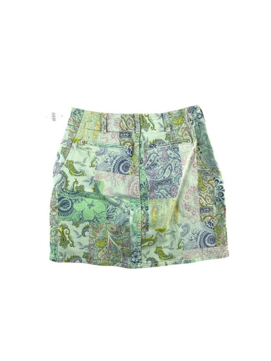 NWT Anthropologie Pilcro Patchwork Denim Mini Skirt Boho Paisley Western SZ 2 - Picture 2 of 9